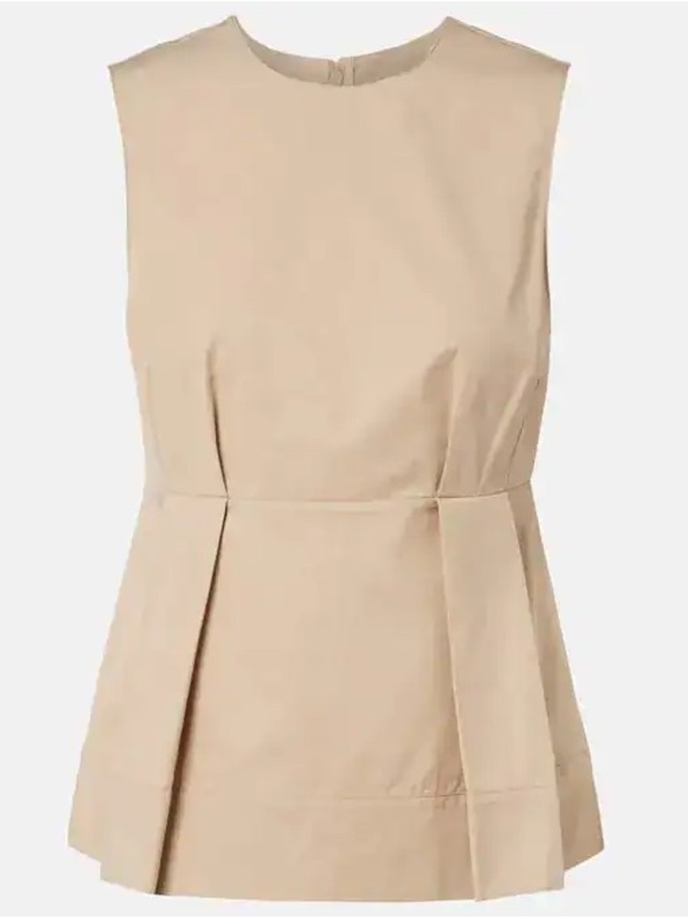 NWT Vince Pleated Peplum Top in Beige Size 8 NEW WITH TAGS - Picture 3 of 12